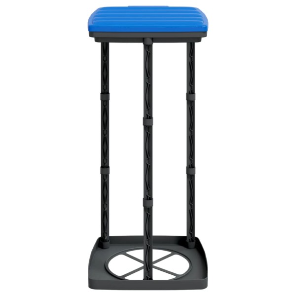 Soportes para bolsas de basura 2 uds PP negro y azul 60 L Soportes para bolsas de basura 2 uds PP negro y azul 60 L