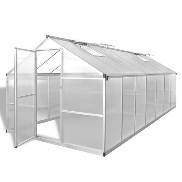 Invernadero de aluminio gris antracita 10,53 m² Invernadero de aluminio gris antracita 10,53 m²