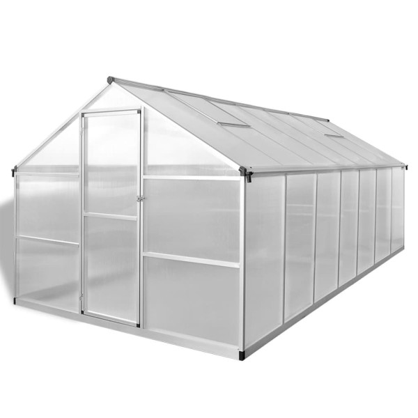 Invernadero de aluminio gris antracita 10,53 m² Invernadero de aluminio gris antracita 10,53 m²