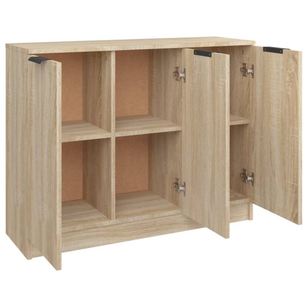 Aparador de madera contrachapada roble Sonoma 90,5x30x70 cm Aparador de madera contrachapada roble Sonoma 90,5x30x70 cm