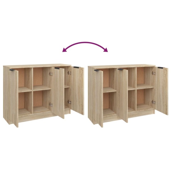Aparador de madera contrachapada roble Sonoma 90,5x30x70 cm Aparador de madera contrachapada roble Sonoma 90,5x30x70 cm