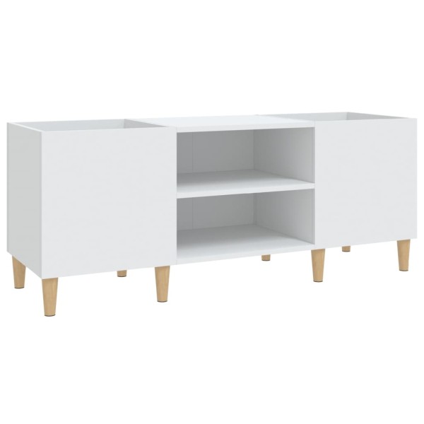Mueble para discos madera contrachapada blanco 121x38x48 cm Mueble para discos madera contrachapada blanco 121x38x48 cm