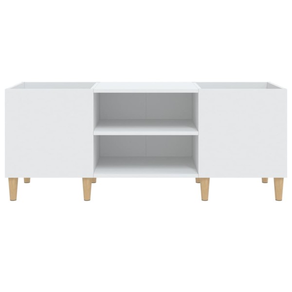 Mueble para discos madera contrachapada blanco 121x38x48 cm Mueble para discos madera contrachapada blanco 121x38x48 cm