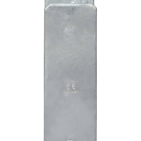 Anclajes de valla 6 uds acero galvanizado plateado 9x6x60 cm Anclajes de valla 6 uds acero galvanizado plateado 9x6x60 cm