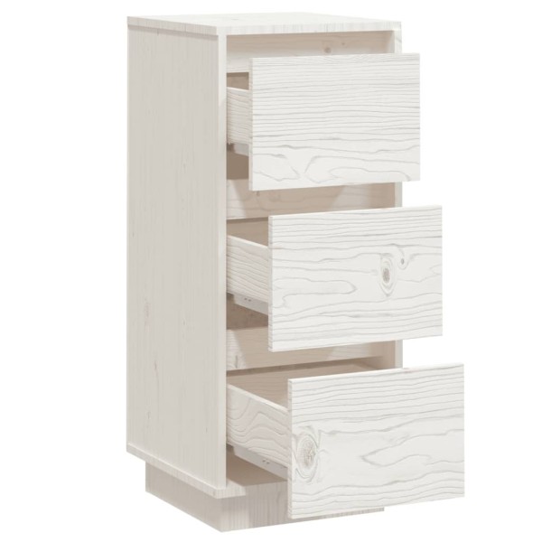 Aparador 2 uds madera maciza de pino blanco 32x34x75 cm Aparador 2 uds madera maciza de pino blanco 32x34x75 cm