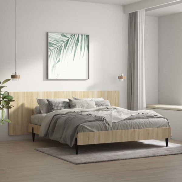 Cabecero pared madera contrachapada roble Sonoma 240x1,5x80cm Cabecero pared madera contrachapada roble Sonoma 240x1,5x80cm
