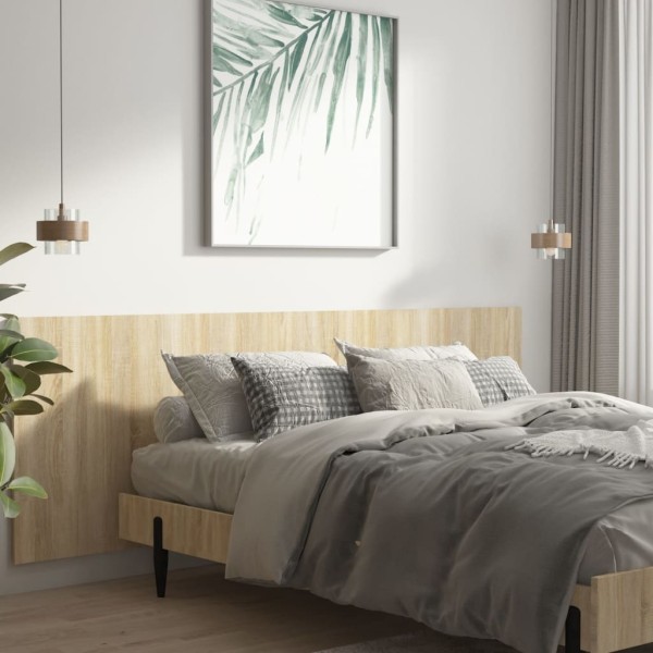 Cabecero pared madera contrachapada roble Sonoma 240x1,5x80cm Cabecero pared madera contrachapada roble Sonoma 240x1,5x80cm