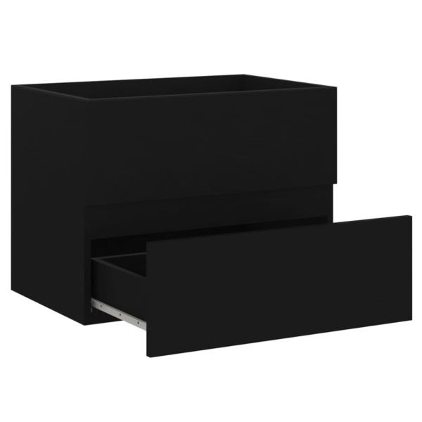 Armario para lavabo madera contrachapada negro 60x38,5x45 cm Armario para lavabo madera contrachapada negro 60x38,5x45 cm