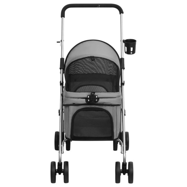 Cochecito para perros plegable tela oxford gris 76x50x100 cm Cochecito para perros plegable tela oxford gris 76x50x100 cm