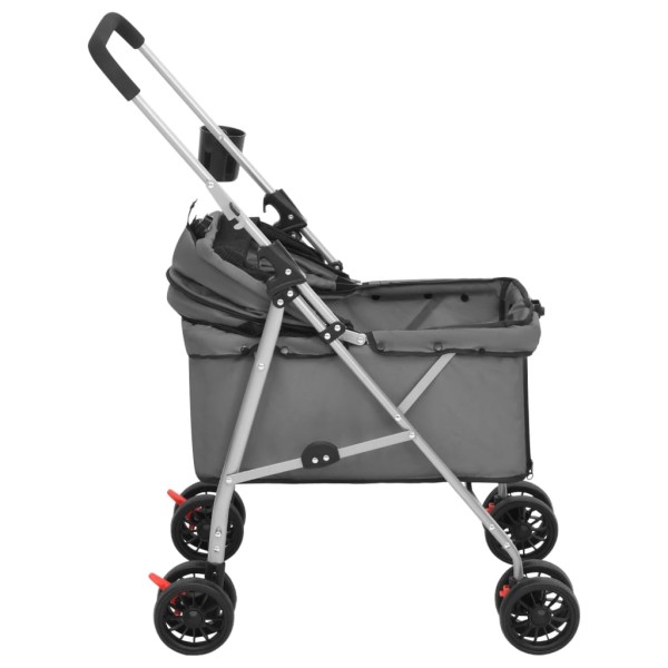 Cochecito para perros plegable tela oxford gris 76x50x100 cm Cochecito para perros plegable tela oxford gris 76x50x100 cm