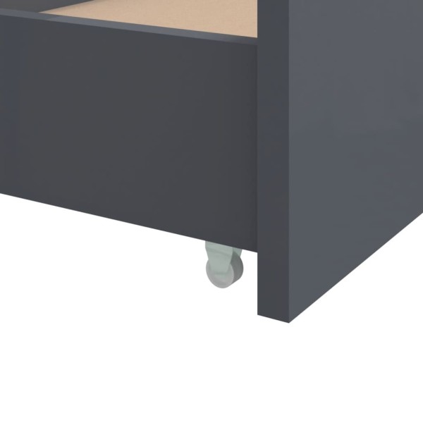 Estructura cama con cajones madera maciza de pino gris 90x200cm Estructura cama con cajones madera maciza de pino gris 90x200cm