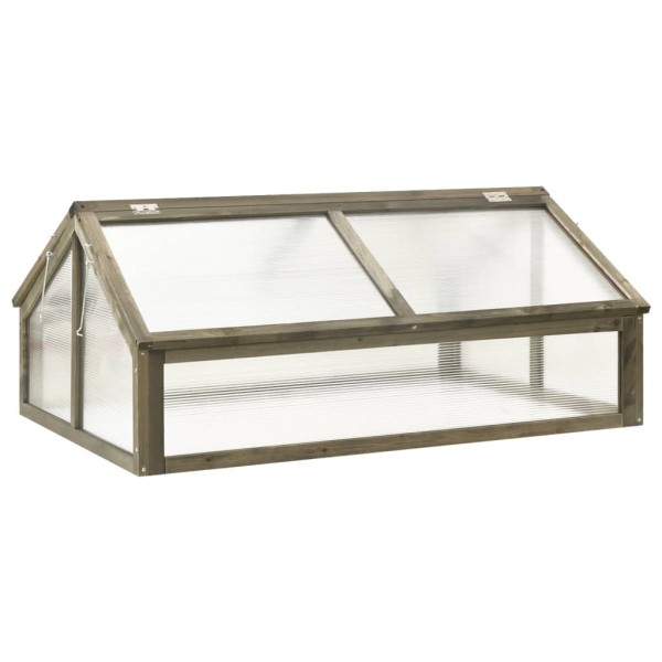 Invernadero de madera de abeto gris 114x80x50 cm Invernadero de madera de abeto gris 114x80x50 cm