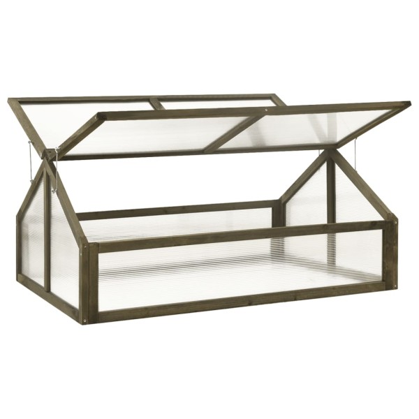 Invernadero de madera de abeto gris 114x80x50 cm Invernadero de madera de abeto gris 114x80x50 cm