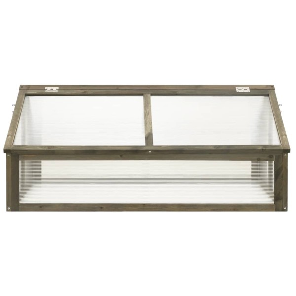 Invernadero de madera de abeto gris 114x80x50 cm Invernadero de madera de abeto gris 114x80x50 cm