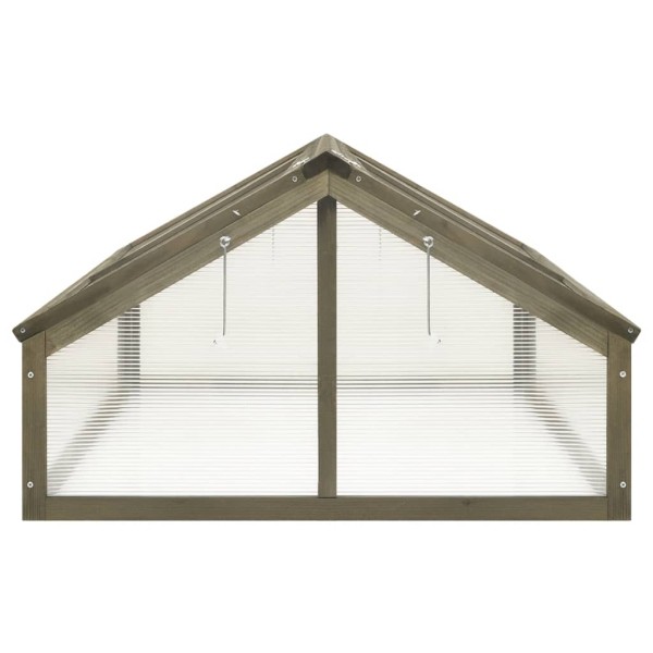 Invernadero de madera de abeto gris 114x80x50 cm Invernadero de madera de abeto gris 114x80x50 cm