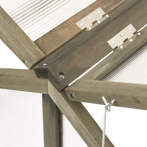 Invernadero de madera de abeto gris 114x80x50 cm Invernadero de madera de abeto gris 114x80x50 cm