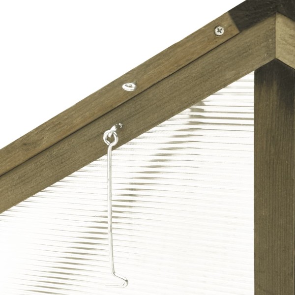 Invernadero de madera de abeto gris 114x80x50 cm Invernadero de madera de abeto gris 114x80x50 cm