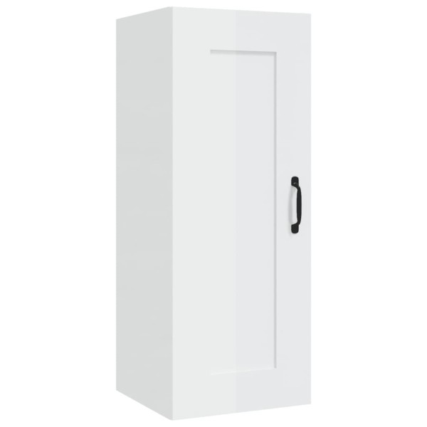 Armario colgante madera contrachapada blanco brillo 35x34x90 cm Armario colgante madera contrachapada blanco brillo 35x34x90 cm