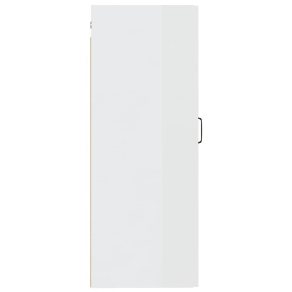 Armario colgante madera contrachapada blanco brillo 35x34x90 cm Armario colgante madera contrachapada blanco brillo 35x34x90 cm