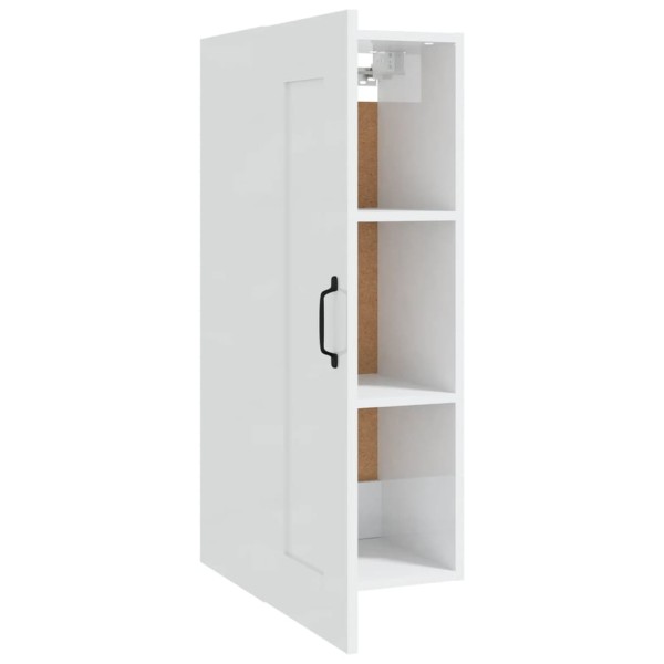 Armario colgante madera contrachapada blanco brillo 35x34x90 cm Armario colgante madera contrachapada blanco brillo 35x34x90 cm