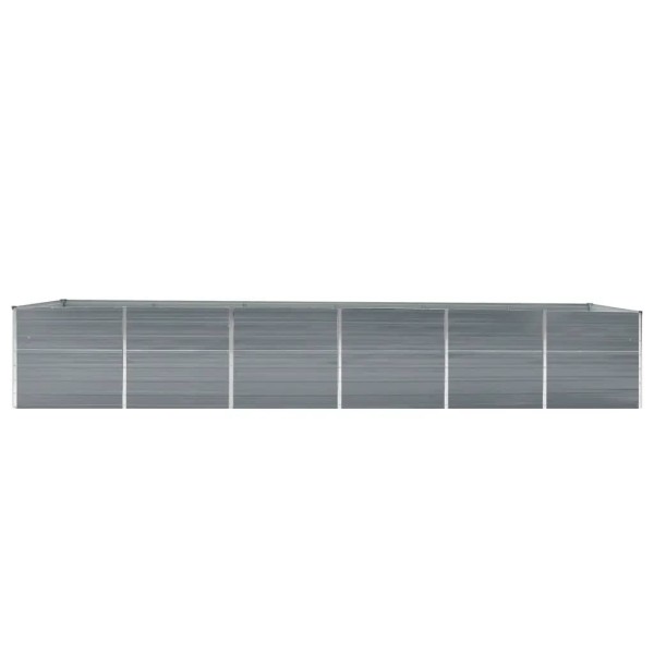 Arriate de jardín de acero galvanizado gris 480x80x77 cm Arriate de jardín de acero galvanizado gris 480x80x77 cm