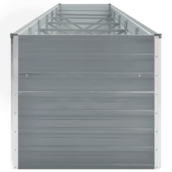 Arriate de jardín de acero galvanizado gris 480x80x77 cm Arriate de jardín de acero galvanizado gris 480x80x77 cm