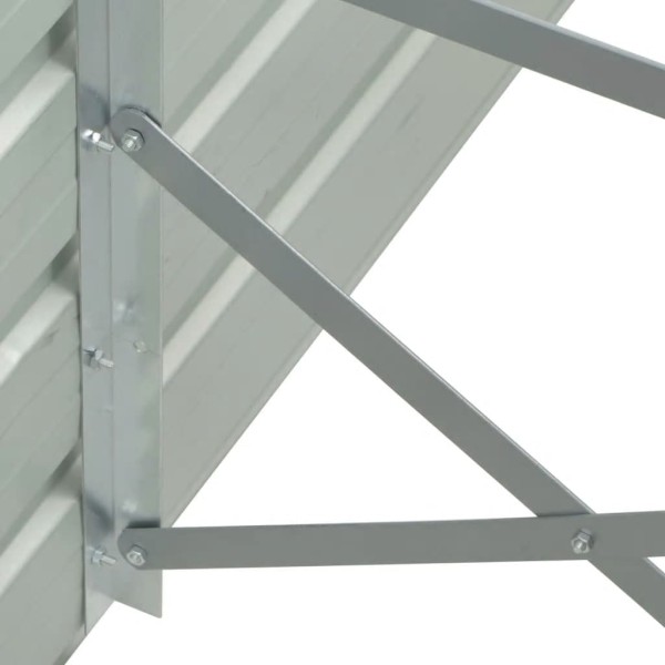 Arriate de jardín de acero galvanizado gris 480x80x77 cm Arriate de jardín de acero galvanizado gris 480x80x77 cm