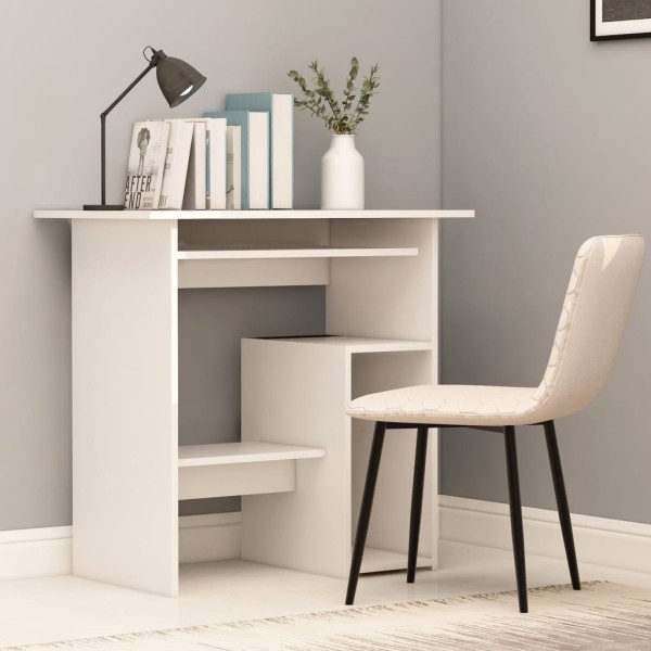 Escritorio de madera contrachapada blanco 80x45x74 cm Escritorio de madera contrachapada blanco 80x45x74 cm