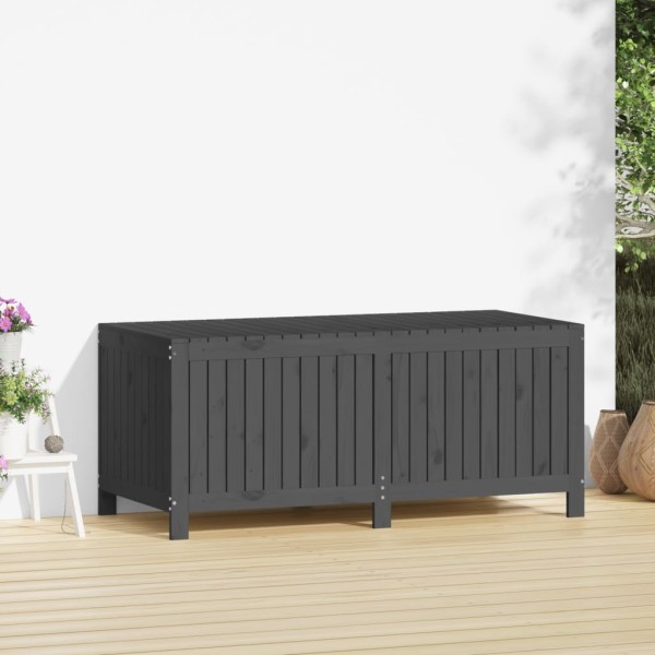 Caja de almacenaje jardín madera de pino gris 147x68x64 cm Caja de almacenaje jardín madera de pino gris 147x68x64 cm