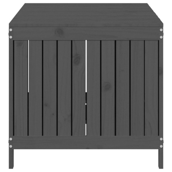 Caja de almacenaje jardín madera de pino gris 147x68x64 cm Caja de almacenaje jardín madera de pino gris 147x68x64 cm