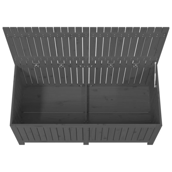 Caja de almacenaje jardín madera de pino gris 147x68x64 cm Caja de almacenaje jardín madera de pino gris 147x68x64 cm
