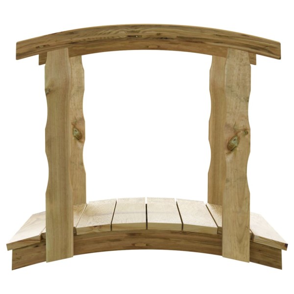 Puente de jardín con barandilla madera maciza pino impregnada Puente de jardín con barandilla madera maciza pino impregnada
