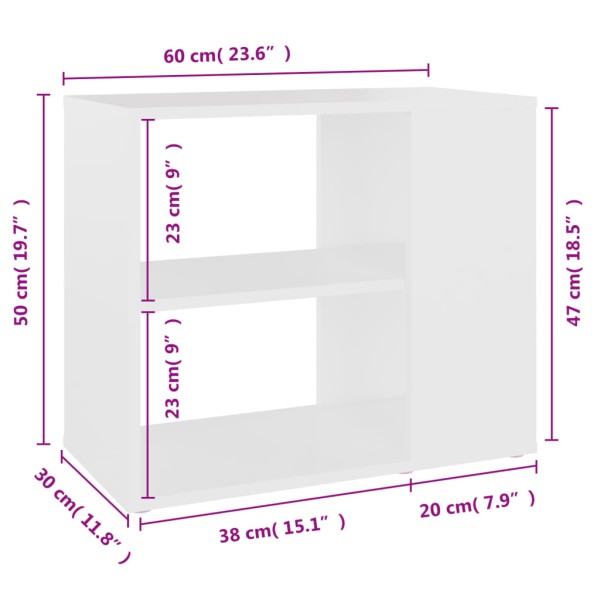 Armario auxiliar de madera contrachapada blanco 60x30x50 cm Armario auxiliar de madera contrachapada blanco 60x30x50 cm