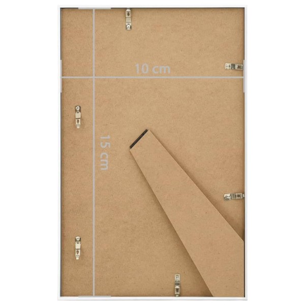 Marcos de fotos collage de mesa 3 uds blanco MDF 10x15 cm Marcos de fotos collage de mesa 3 uds blanco MDF 10x15 cm