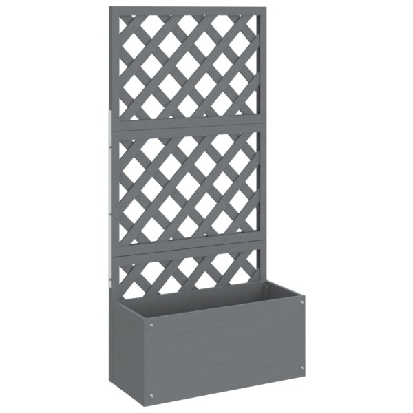 Jardinera con enrejado gris WPC 65x33x135 cm Jardinera con enrejado gris WPC 65x33x135 cm