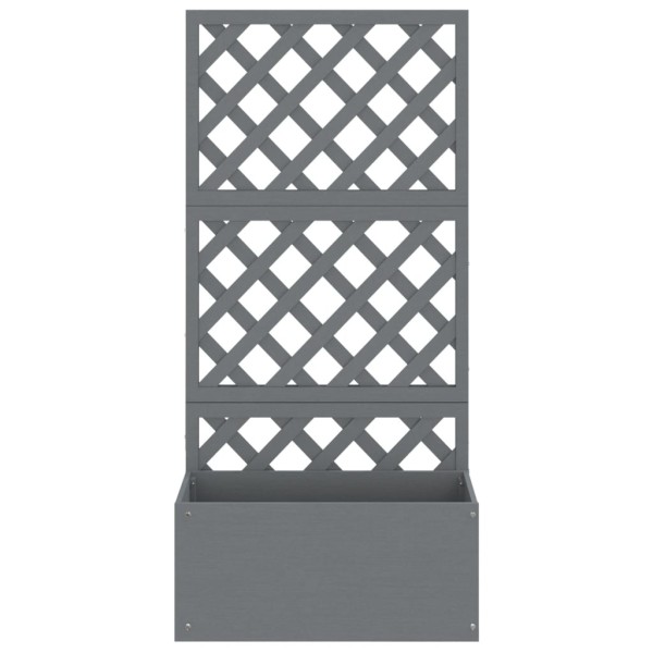 Jardinera con enrejado gris WPC 65x33x135 cm Jardinera con enrejado gris WPC 65x33x135 cm