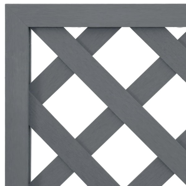 Jardinera con enrejado gris WPC 65x33x135 cm Jardinera con enrejado gris WPC 65x33x135 cm