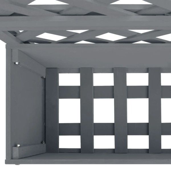 Jardinera con enrejado gris WPC 65x33x135 cm Jardinera con enrejado gris WPC 65x33x135 cm
