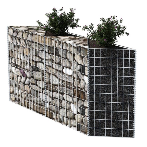 Cesta de muro de gaviones acero galvanizado 120x30x100 cm Cesta de muro de gaviones acero galvanizado 120x30x100 cm