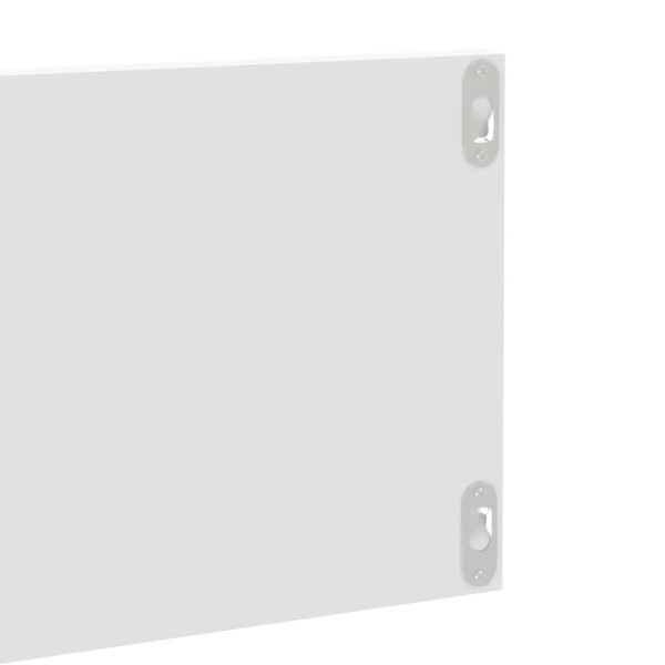 Estante de pared 2 uds contrachapado blanco brillo 80x11,5x18cm Estante de pared 2 uds contrachapado blanco brillo 80x11,5x18cm