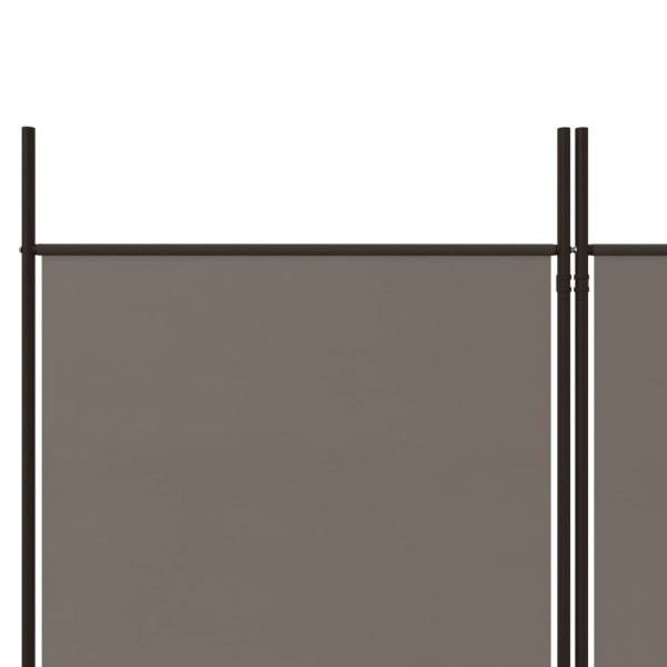 Biombo divisor de 6 paneles de tela gris antracita 300x220 cm Biombo divisor de 6 paneles de tela gris antracita 300x220 cm