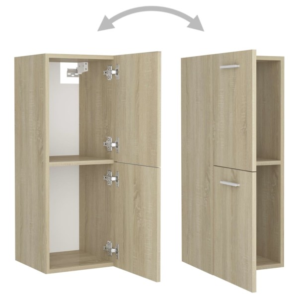 Armario de baño madera contrachapada roble Sonoma 30x30x80 cm Armario de baño madera contrachapada roble Sonoma 30x30x80 cm