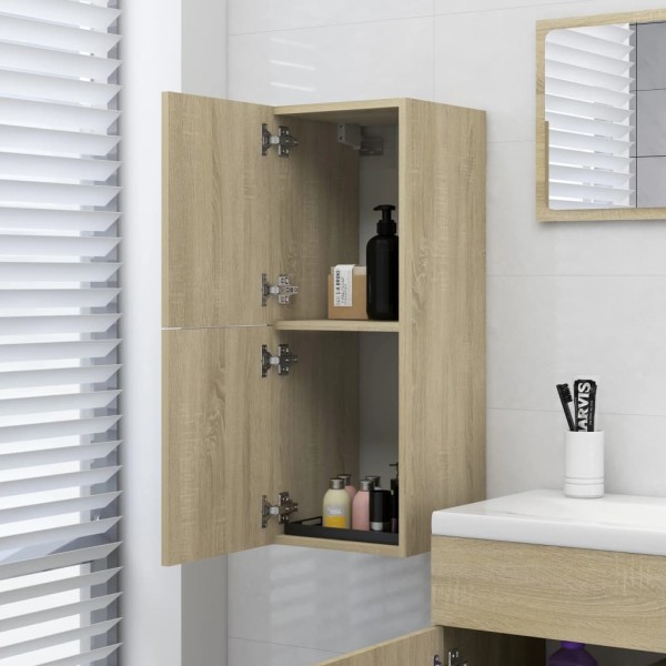 Armario de baño madera contrachapada roble Sonoma 30x30x80 cm Armario de baño madera contrachapada roble Sonoma 30x30x80 cm