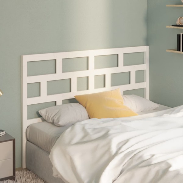 Cabecero de cama madera maciza de pino blanco 126x4x100 cm Cabecero de cama madera maciza de pino blanco 126x4x100 cm