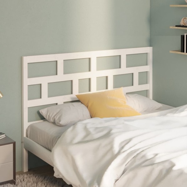 Cabecero de cama madera maciza de pino blanco 126x4x100 cm Cabecero de cama madera maciza de pino blanco 126x4x100 cm