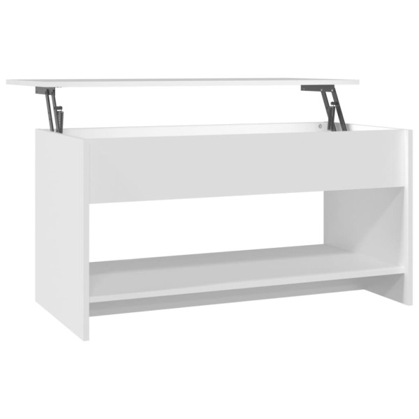 Mesa de centro madera contrachapada blanco 102x50x52,5 cm Mesa de centro madera contrachapada blanco 102x50x52,5 cm