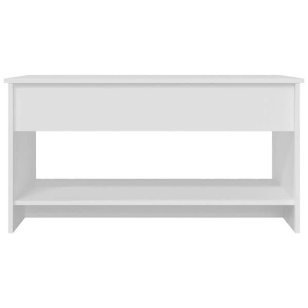 Mesa de centro madera contrachapada blanco 102x50x52,5 cm Mesa de centro madera contrachapada blanco 102x50x52,5 cm