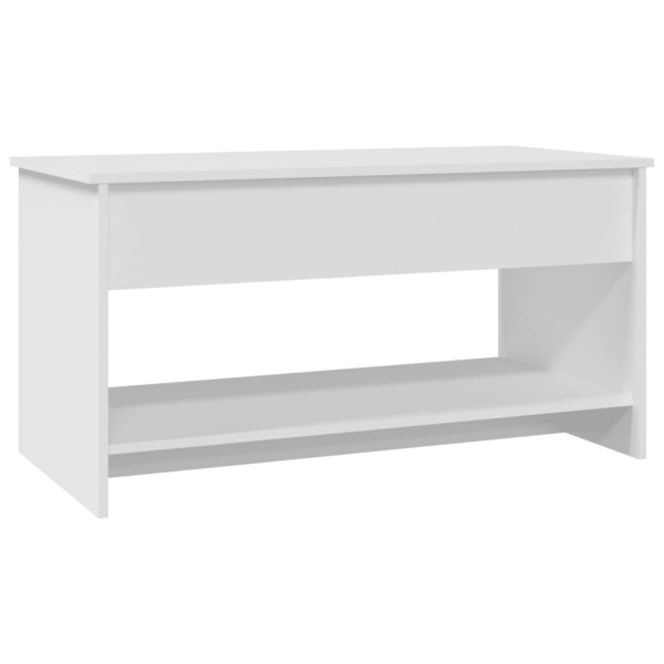 Mesa de centro madera contrachapada blanco 102x50x52,5 cm Mesa de centro madera contrachapada blanco 102x50x52,5 cm
