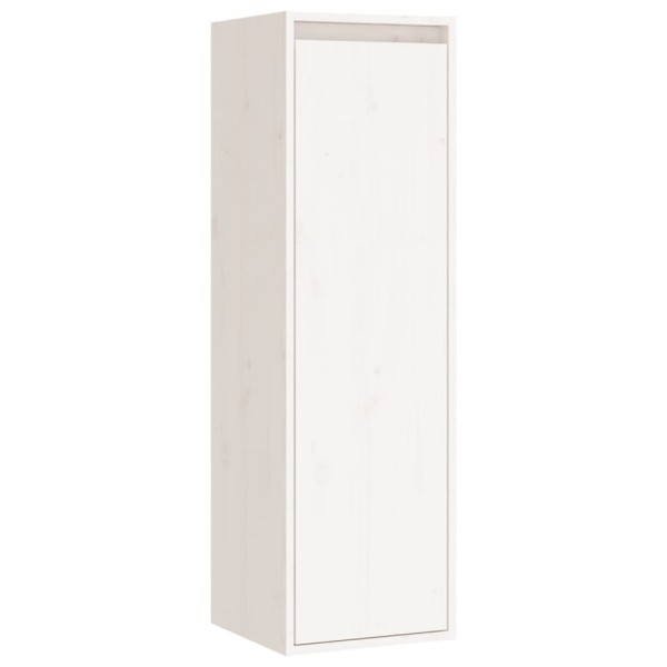 Armario de pared 2 uds madera maciza pino blanco 30x30x100 cm Armario de pared 2 uds madera maciza pino blanco 30x30x100 cm