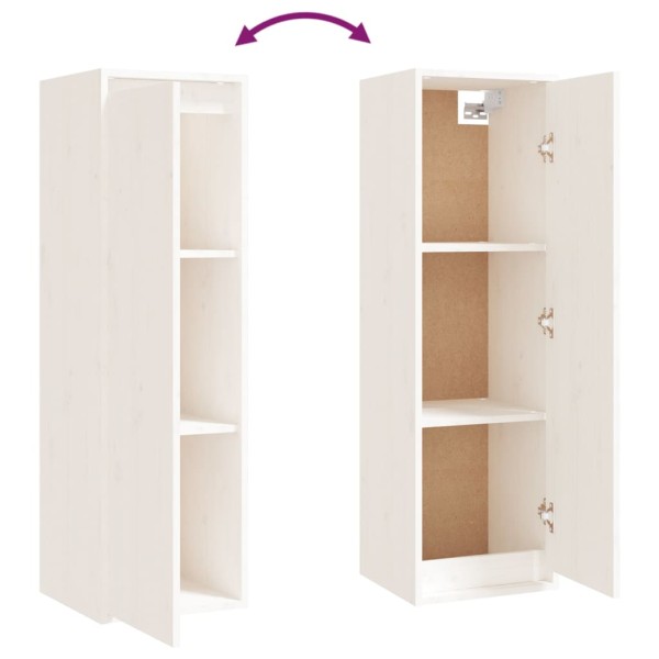 Armario de pared 2 uds madera maciza pino blanco 30x30x100 cm Armario de pared 2 uds madera maciza pino blanco 30x30x100 cm